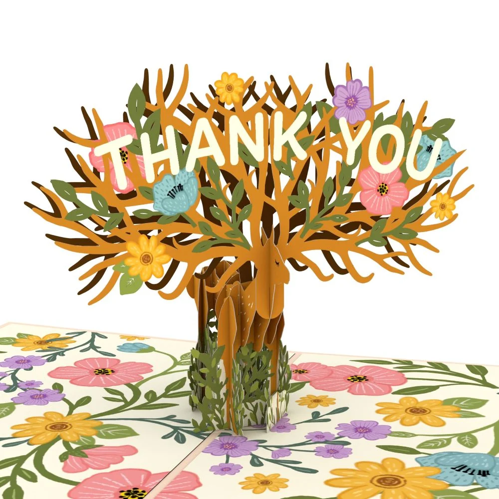 Lovepop Floral Deer Thank You Pop-Up Card - Image 2