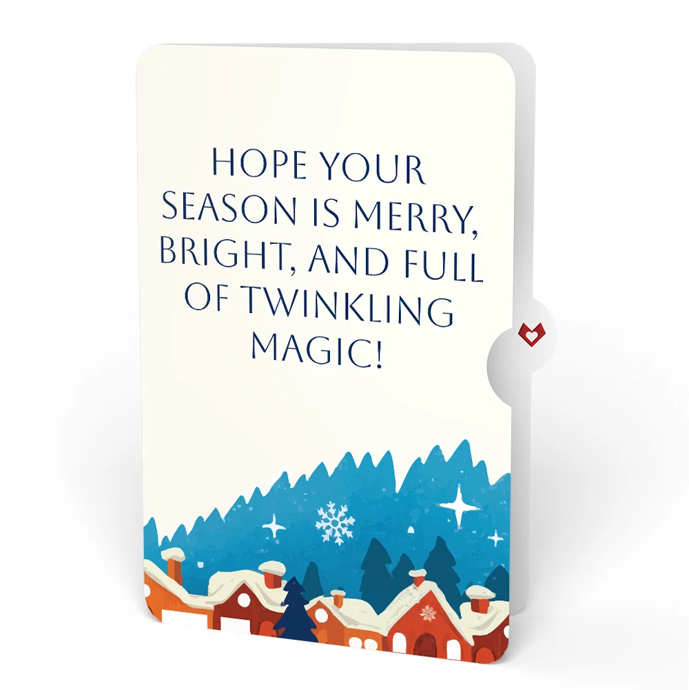 Lovepop Night Sky Santa Sleigh Christmas Pop-Up Card and Snow Village Twinkling Magic Sentiment Set - Image 4