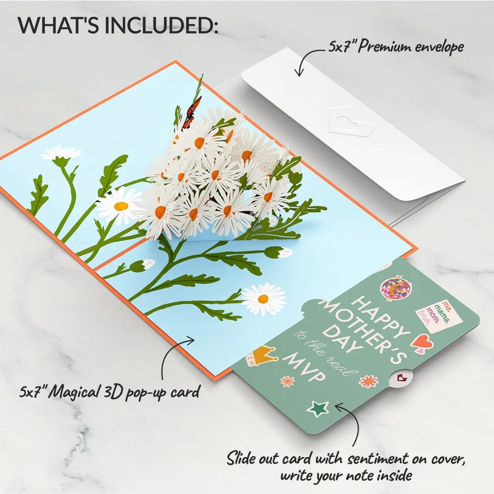 Lovepop Daisies with Monarch Butterfly Mother's Day Pop-Up Card and The real MVP Sentiment Set - Image 2