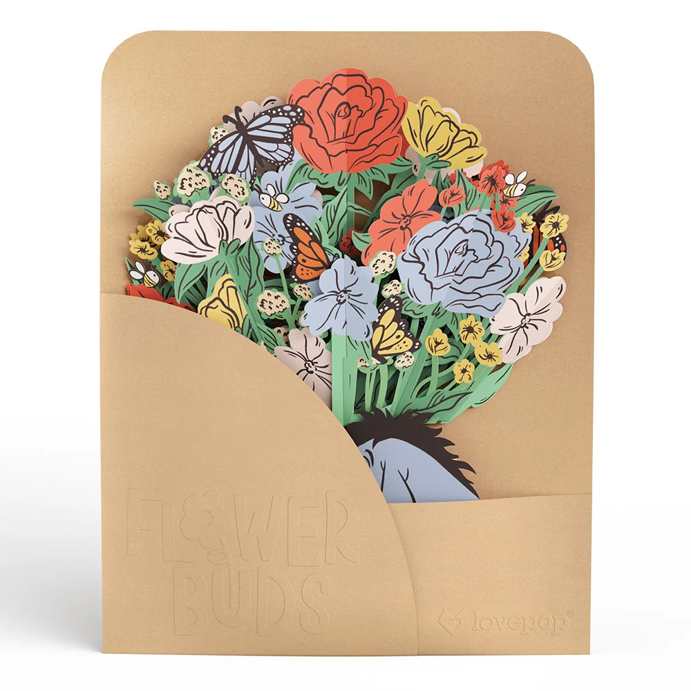 Lovepop Disney's Winnie the Pooh Sweetest Treat Pop-Up Card & Flower Buds Bouquet Bundle - Image 7