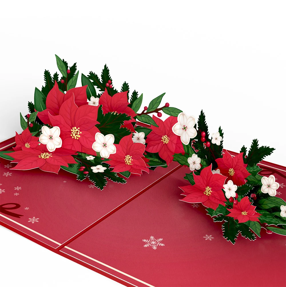 Lovepop Poinsettia & Pine Holiday Pop-Up Card and Sentiment Set - Image 3