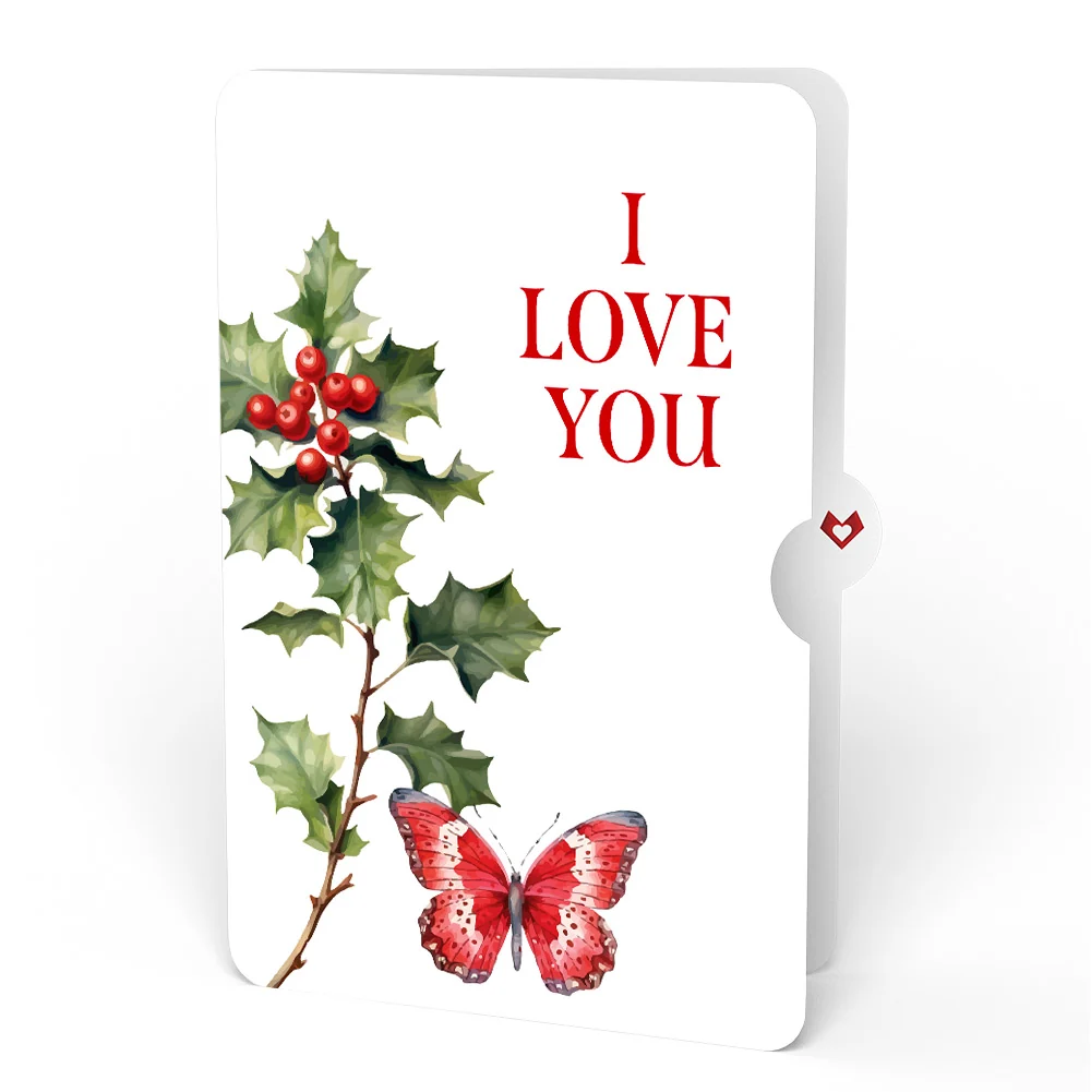 Lovepop Born to Bloom: December Birth Month Flowers Love Pop-Up Card and Sentiment Set - Image 4