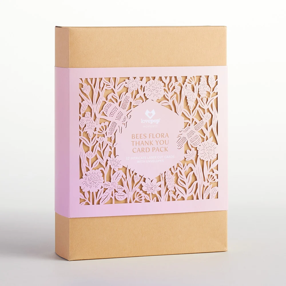 Lovepop Bees Flora Thank You Card Pack (12-Pack): Lovepop Moments Card - Image 4