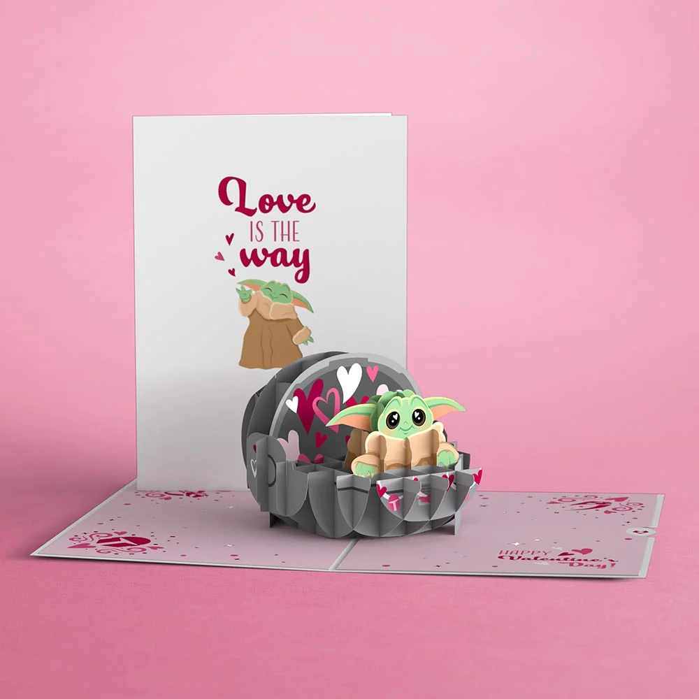 Lovepop Star Wars The Mandalorian Grogu Love is the Way Pop-Up Card - Image 6