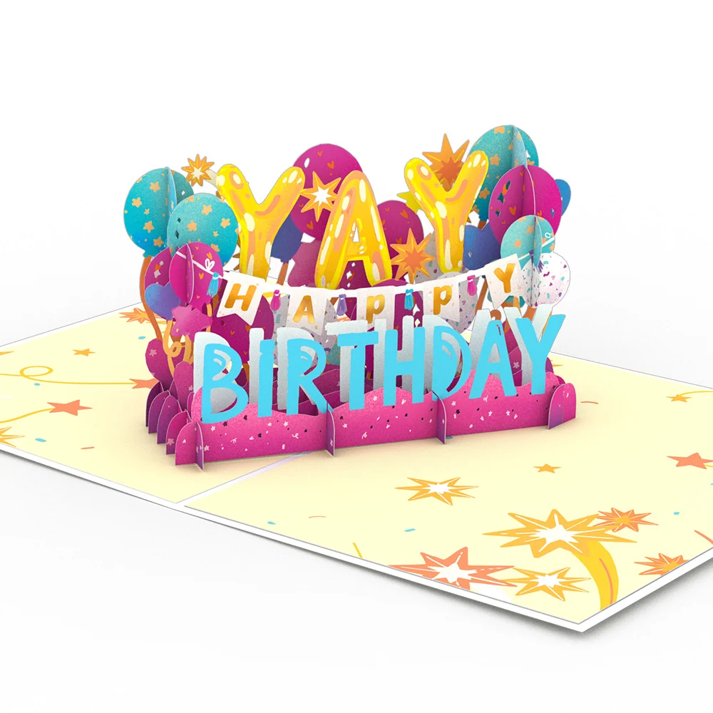 Lovepop Birthday Celebration Pop-Up Card Candle - Image 3