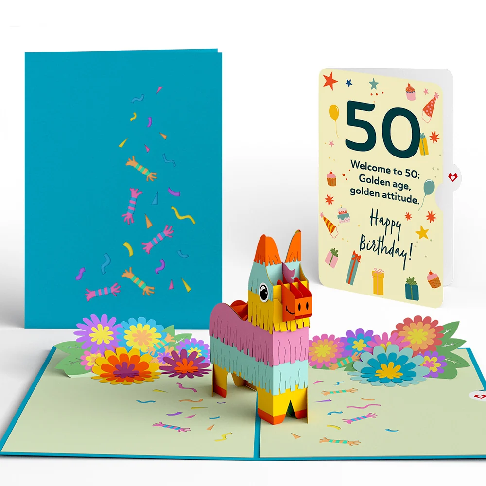 Lovepop Pinata 50th Birthday Pop-Up Card and Sentiment Set