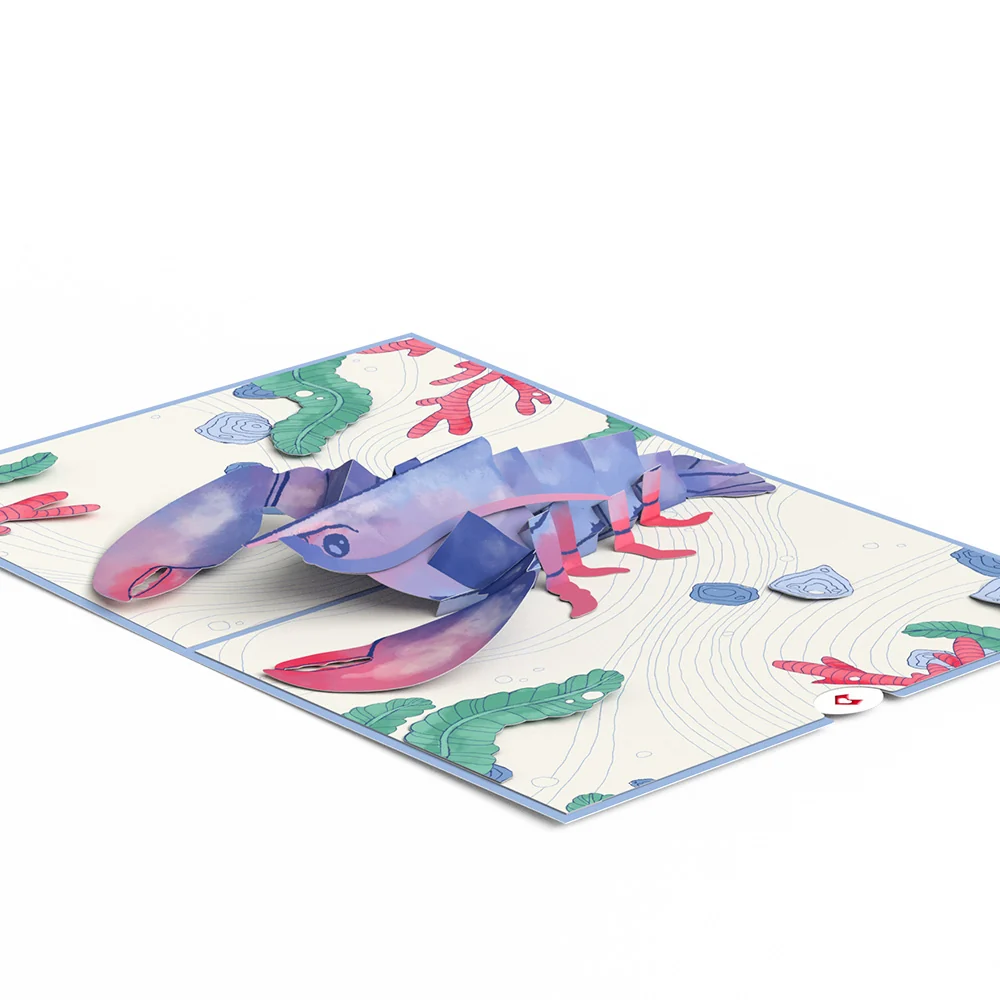 Lovepop Vibrant Lobster Pop-Up Card - Image 3