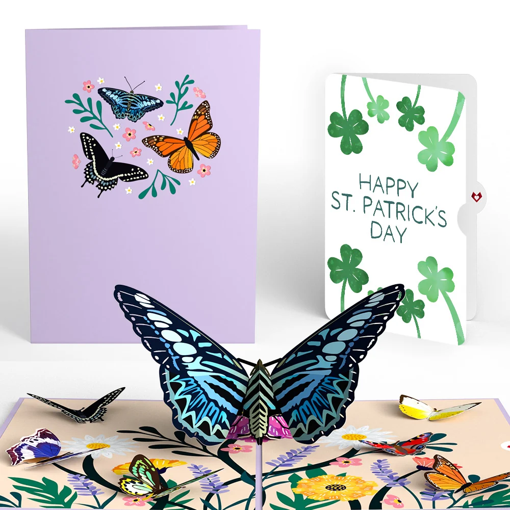 Lovepop Garden Butterflies St. Patrick’s Day Pop-Up Card and Sentiment Set