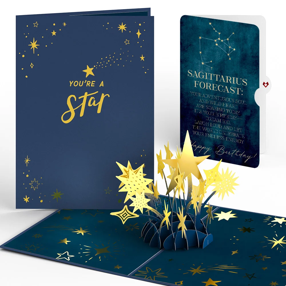 Lovepop You're a Star Birthday Pop-Up Card and Sagittarius Zodiac Sentiment Set
