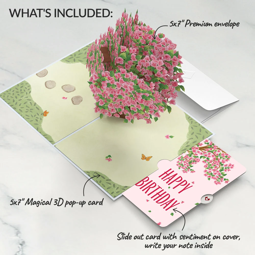 Lovepop Bougainvillea Garden Birthday Pop-Up Card and Sentiment Set Chair - Image 2