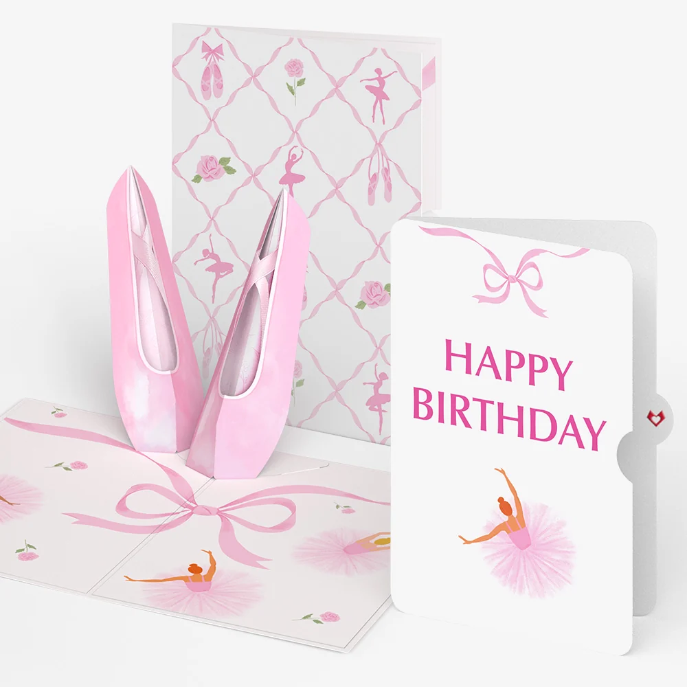 Lovepop Ballet Slippers Birthday Pop-Up Card and Sentiment Set