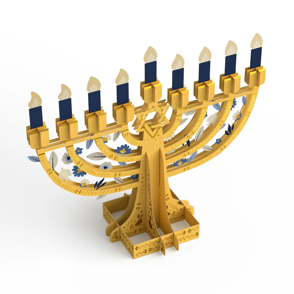 Lovepop Elegant Interactive Menorah Giant Pop-Up Gift Candle - Image 3