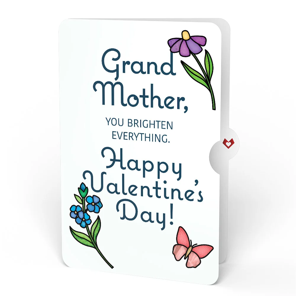 Lovepop Garden Glow Valentine Suncatcher Bouquet and Sentiment Set for Grandmother Glass - Image 4