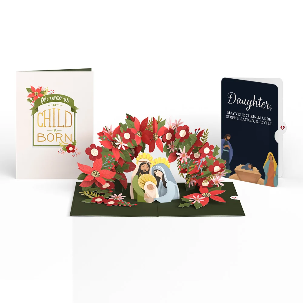 Lovepop A Child Is Born Christmas Pop-Up Card and Sentiment Set for Daughter