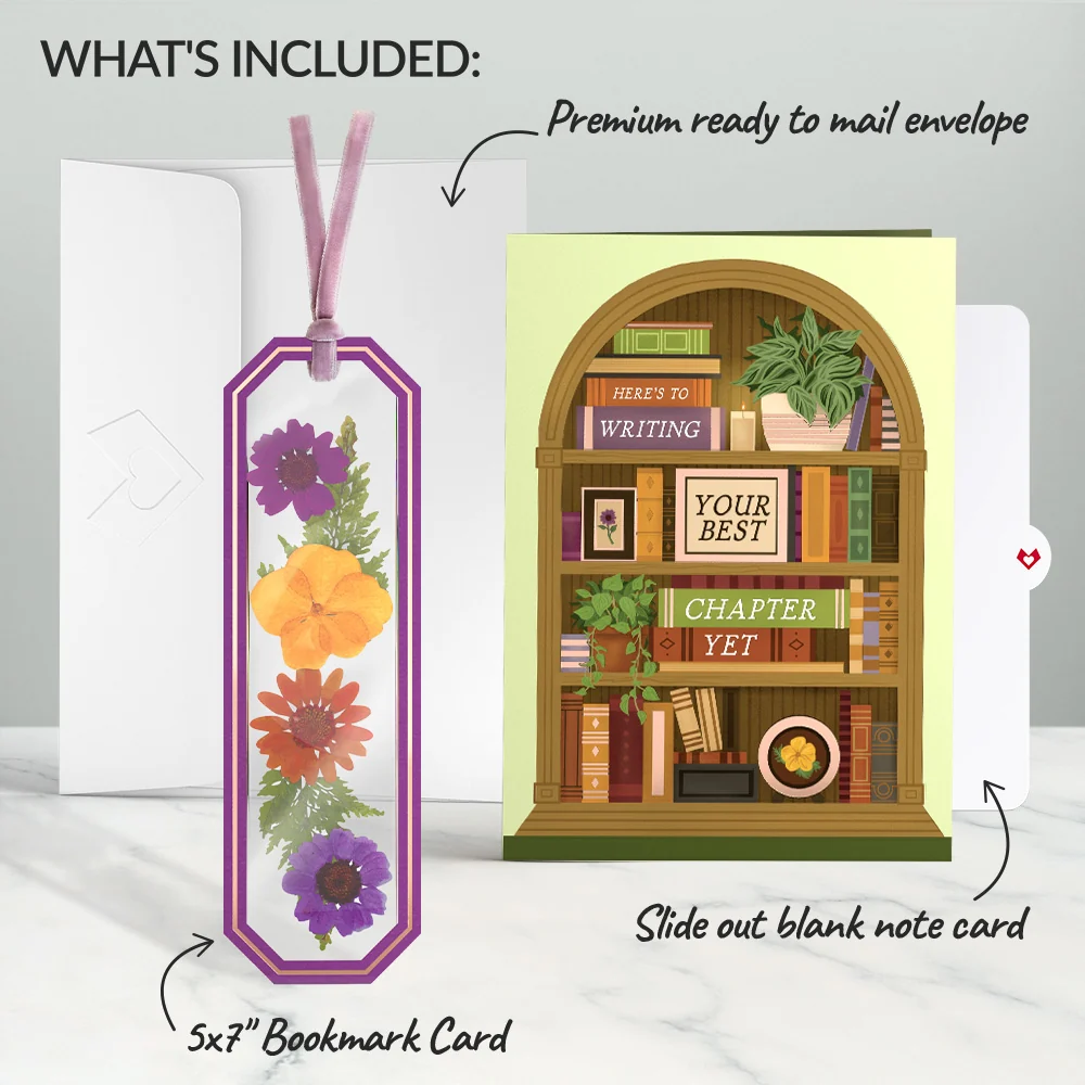 Lovepop Best Chapter Yet Petal Pressed Bookmark Card - Image 6