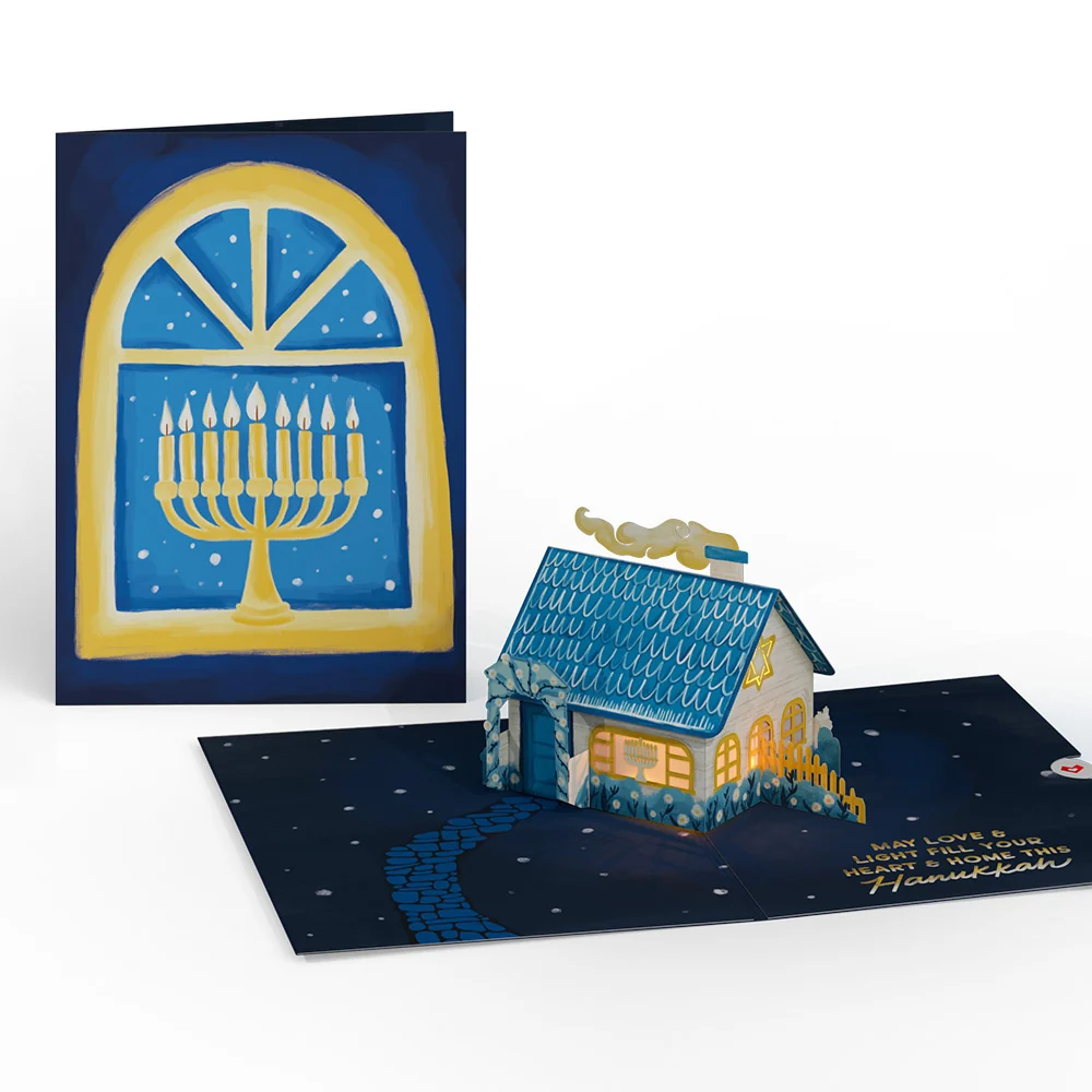 Lovepop Home for Hanukkah Light-Up Pop-Up Card - Image 3