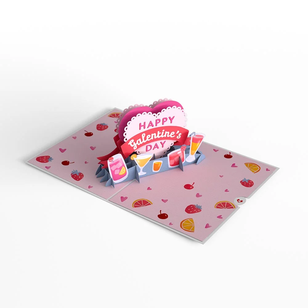 Lovepop Mixed Drinks Galentine's Day Pop-Up Card - Image 5