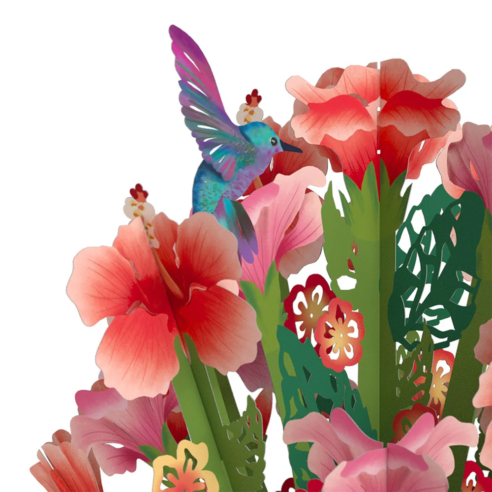 Lovepop Hibiscus Birthday Bouquet and IN & OUT Sentiment Set Vase - Image 3