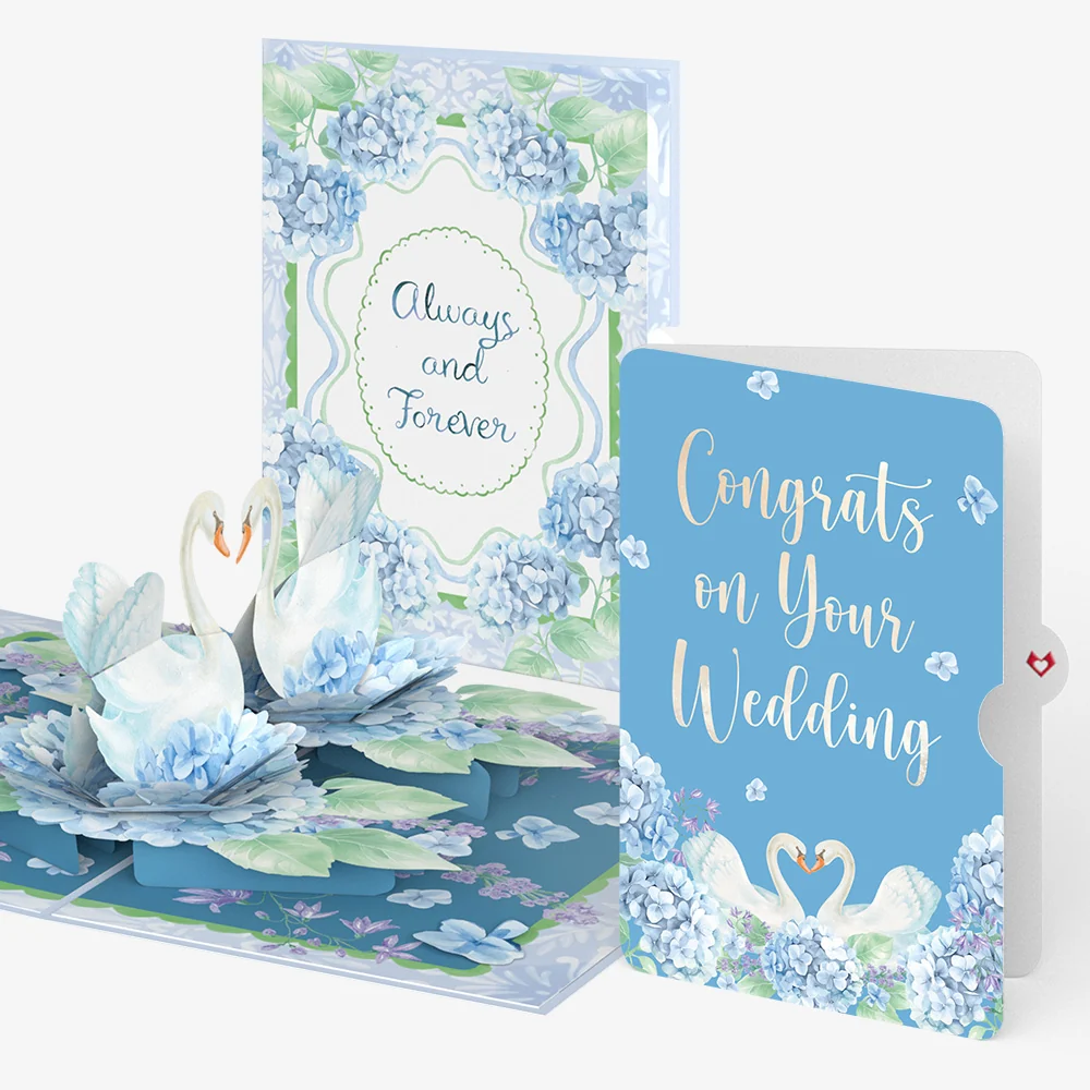 Lovepop Always and Forever Swans Weddings Pop-Up Card and Sentiment Set
