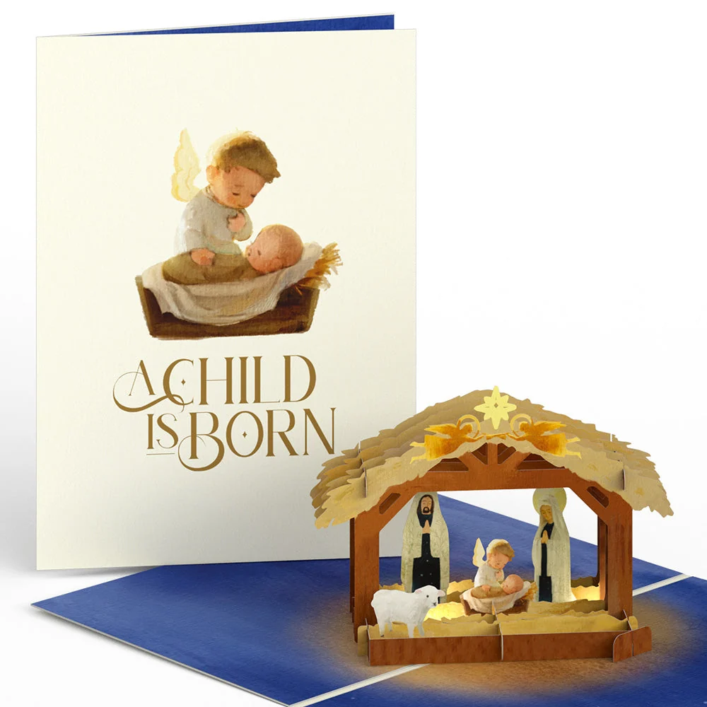 Lovepop A Child is Born Nativity Light-Up Pop-Up Card - Image 3