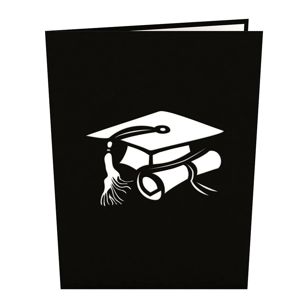 Lovepop Graduation Hats Black Pop-Up Card - Image 3