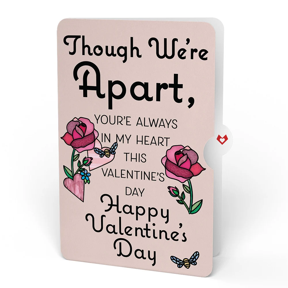 Lovepop Bee Mine Suncatcher Though Apart Valentine Pop-Up Card and Sentiment Set Glass - Image 4