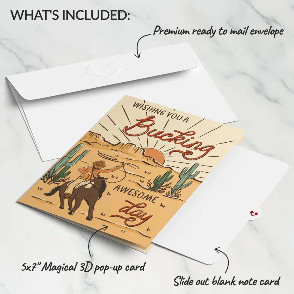 Lovepop Bucking Awesome Day Pop-Up Card - Image 5