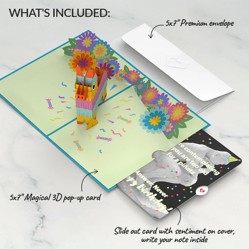 Lovepop Pinata with The Thinker Birthday Pop-Up Card and Sentiment Set - Image 2