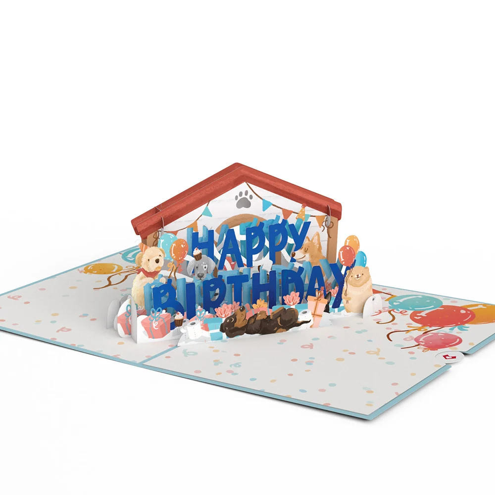 Lovepop Happy Birthday Dogs Pop-Up Card - Image 3