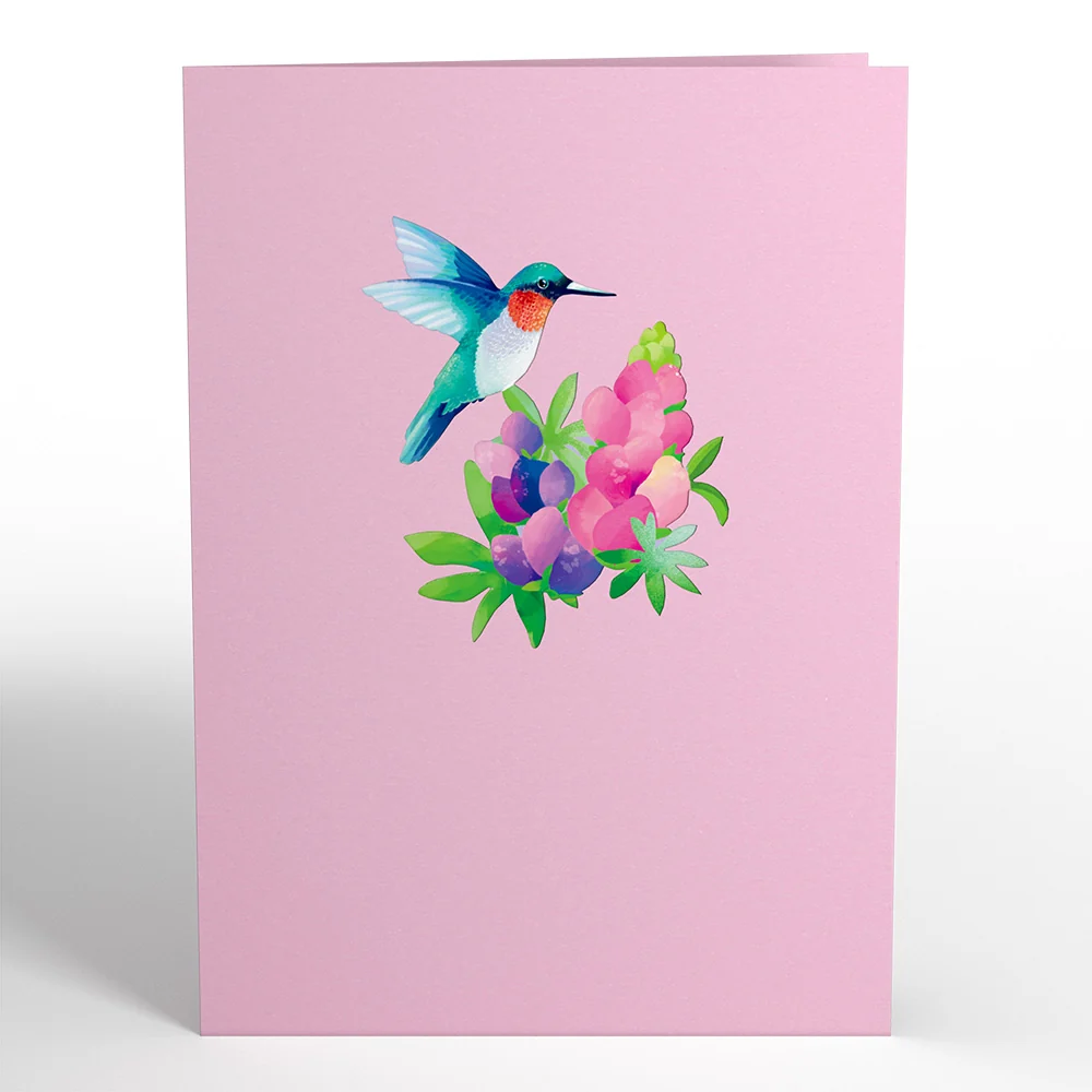 Lovepop Lupine Hummingbird Pop-Up Card - Image 4