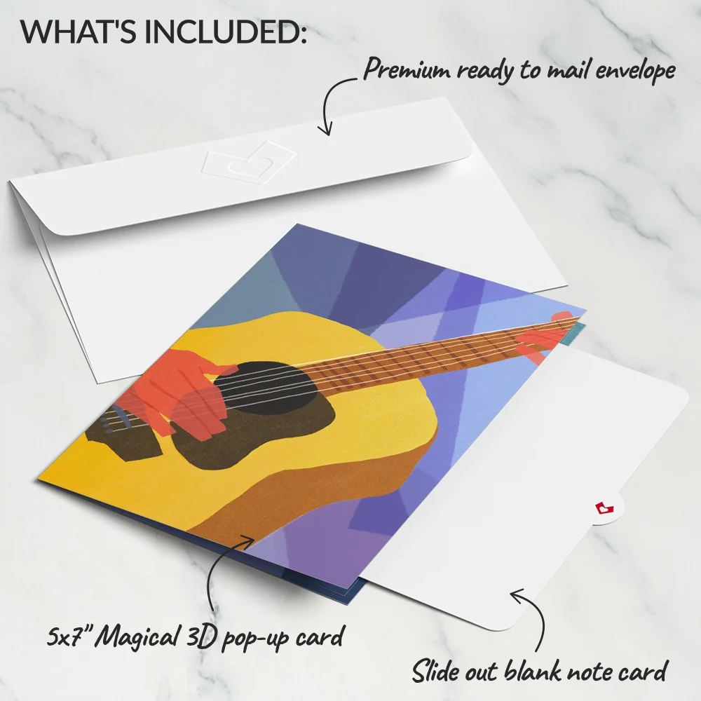 Lovepop Acoustic Guitar Pop-Up Card — SKU SB-41A7AF-AB3725683D549D - Image 5