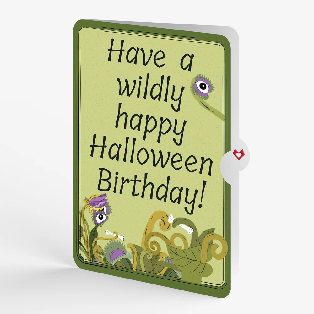 Lovepop Creepiest Greetings Halloween Venus Flytrap Pop-Up Card and Eyeball Plants Birthday Sentiment Set - Image 4