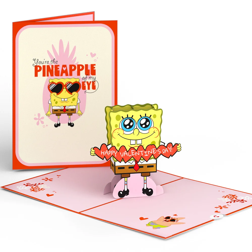 Lovepop SpongeBob SquarePants Valentine’s Day Pop-Up Card & Flower Buds Bouquet Bundle - Image 3