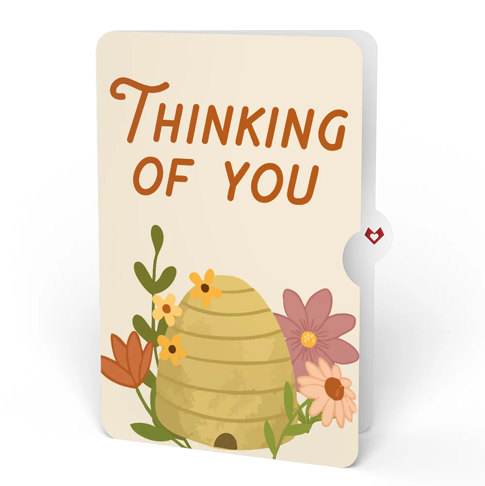 Lovepop Botanical Bee Thinking of You HeartFelt Charm Card and Sentiment Set - Image 4