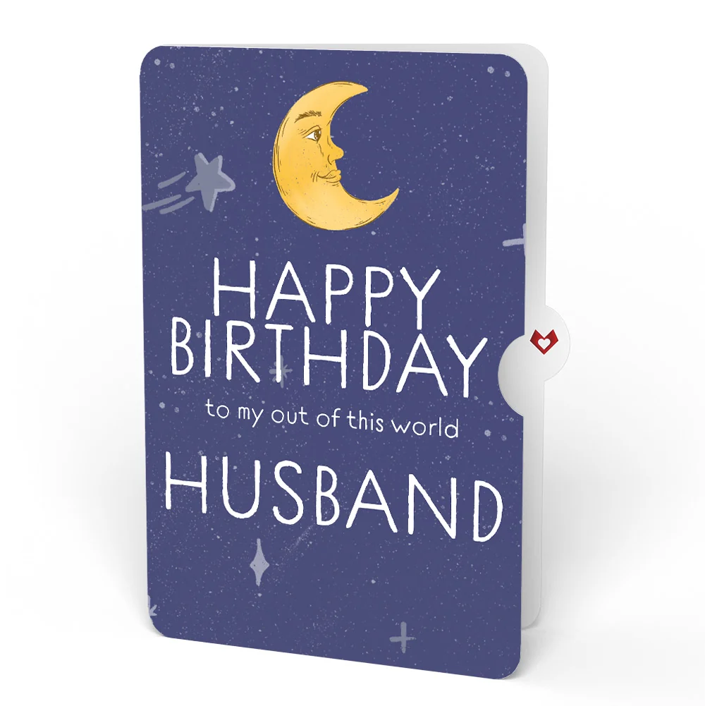 Lovepop Love You to the Moon and Back Birthday Light-Up Pop-Up Card and Sentiment Set for Husband - Image 4