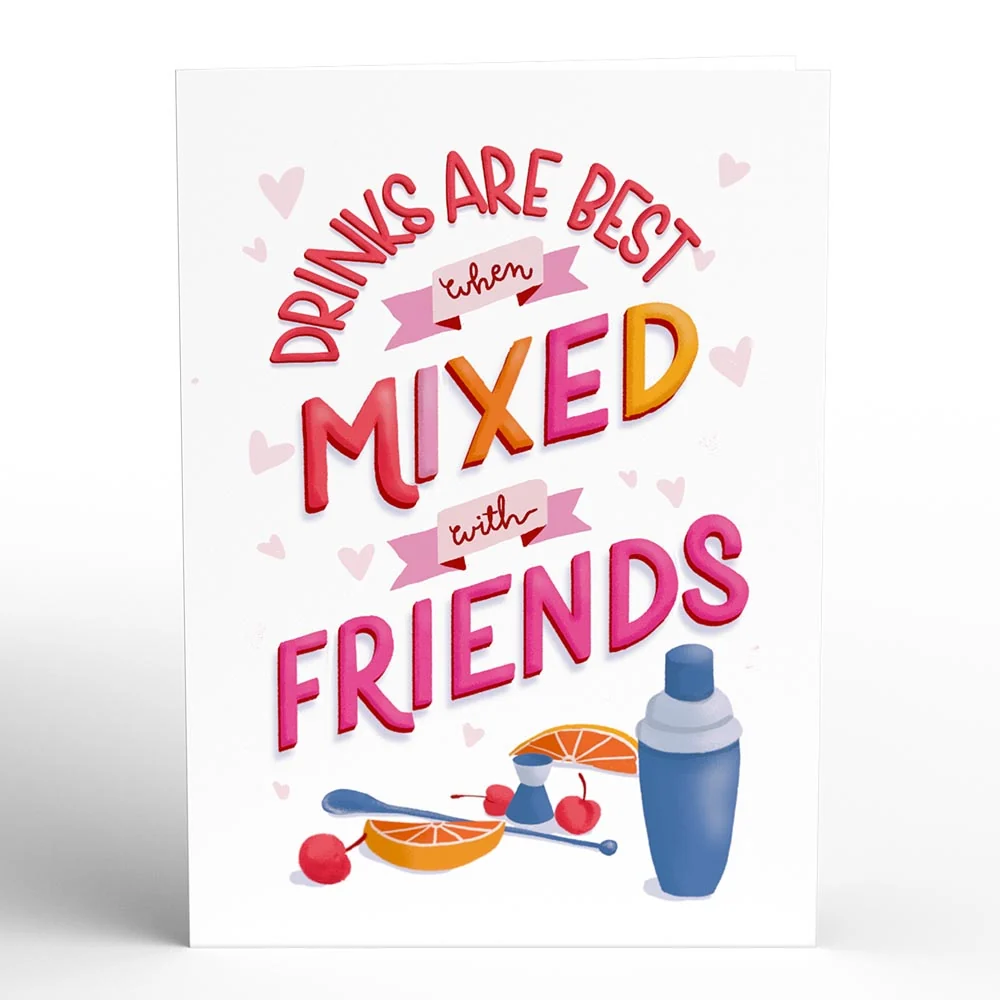 Lovepop Mixed Drinks Galentine's Day Pop-Up Card - Image 4