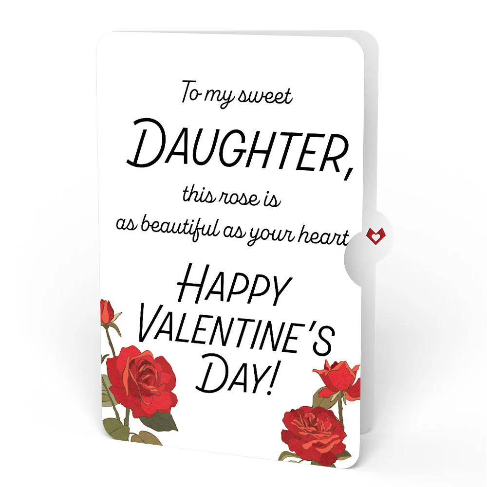 Lovepop Red Sakura Tree Valentine Pop-Up Card and Roses Sentiment Set for Daughter Cream - Image 4