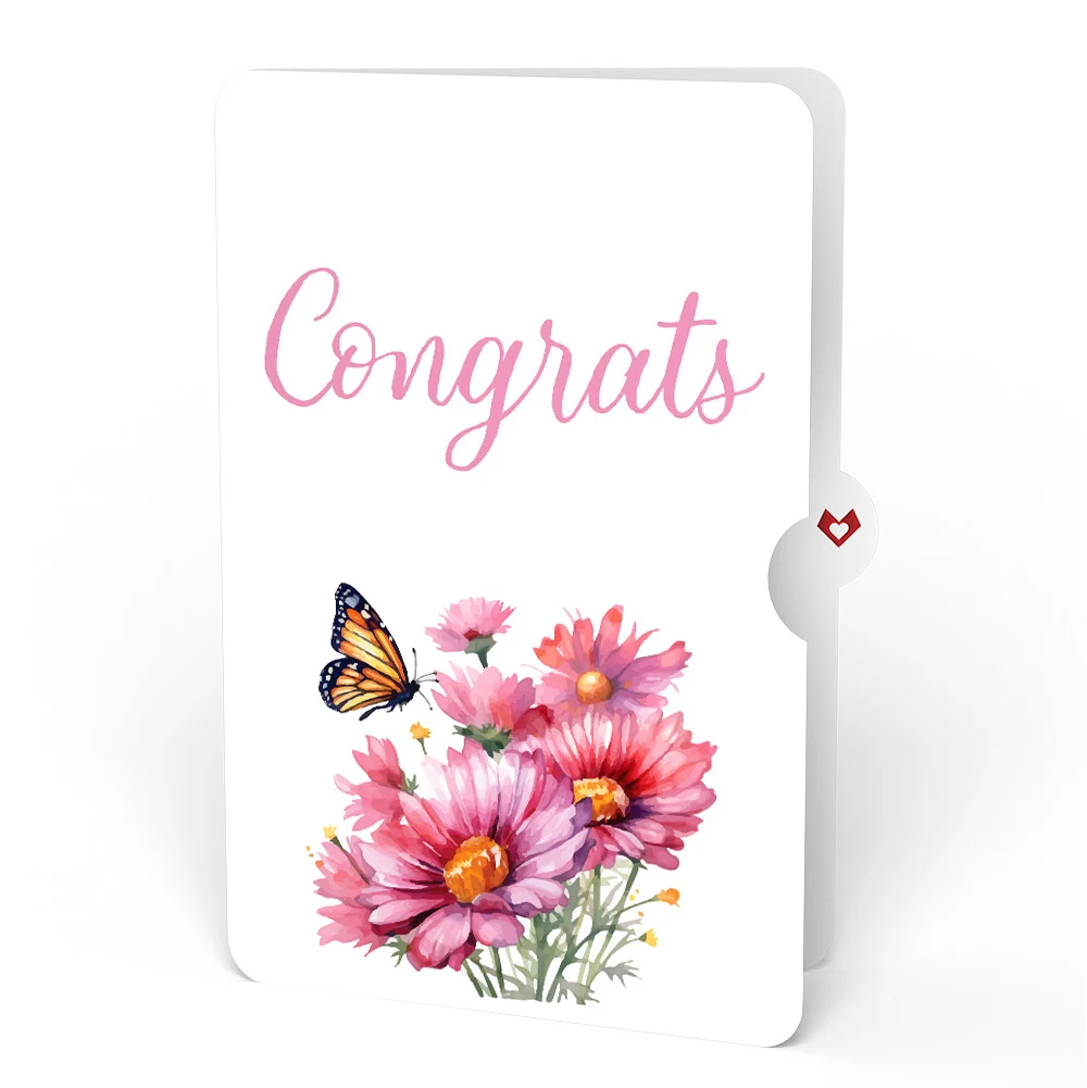 Lovepop Born to Bloom: October Birth Month Flowers Congratulations Pop-Up Card and Sentiment Set Cream - Image 4