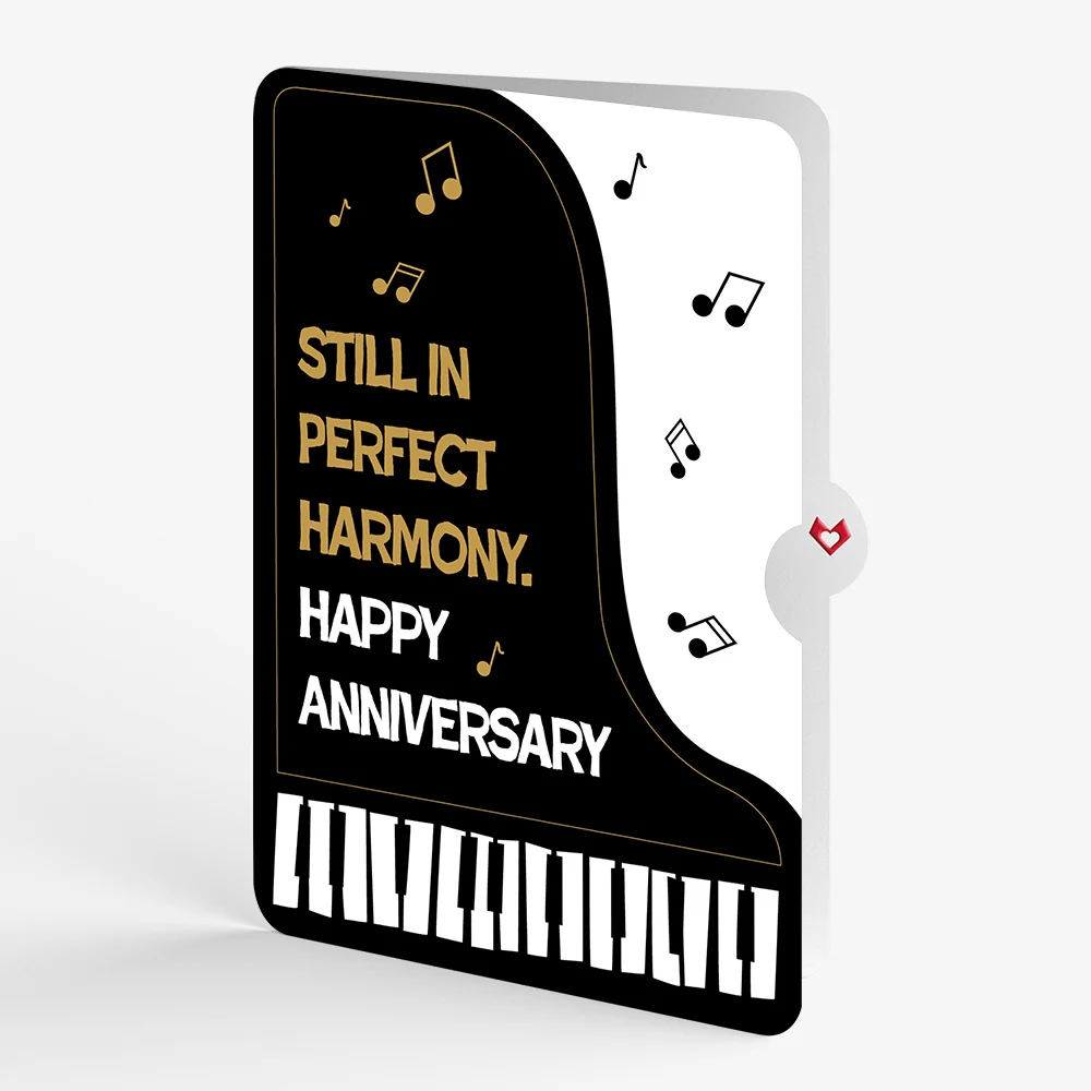 Lovepop Just a Note Piano Anniversary Pop-Up Card and Sentiment Set Lid - Image 4