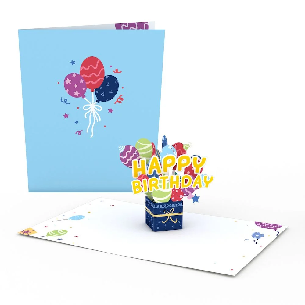 Lovepop Happy Birthday Balloon Box: Paperpop Card