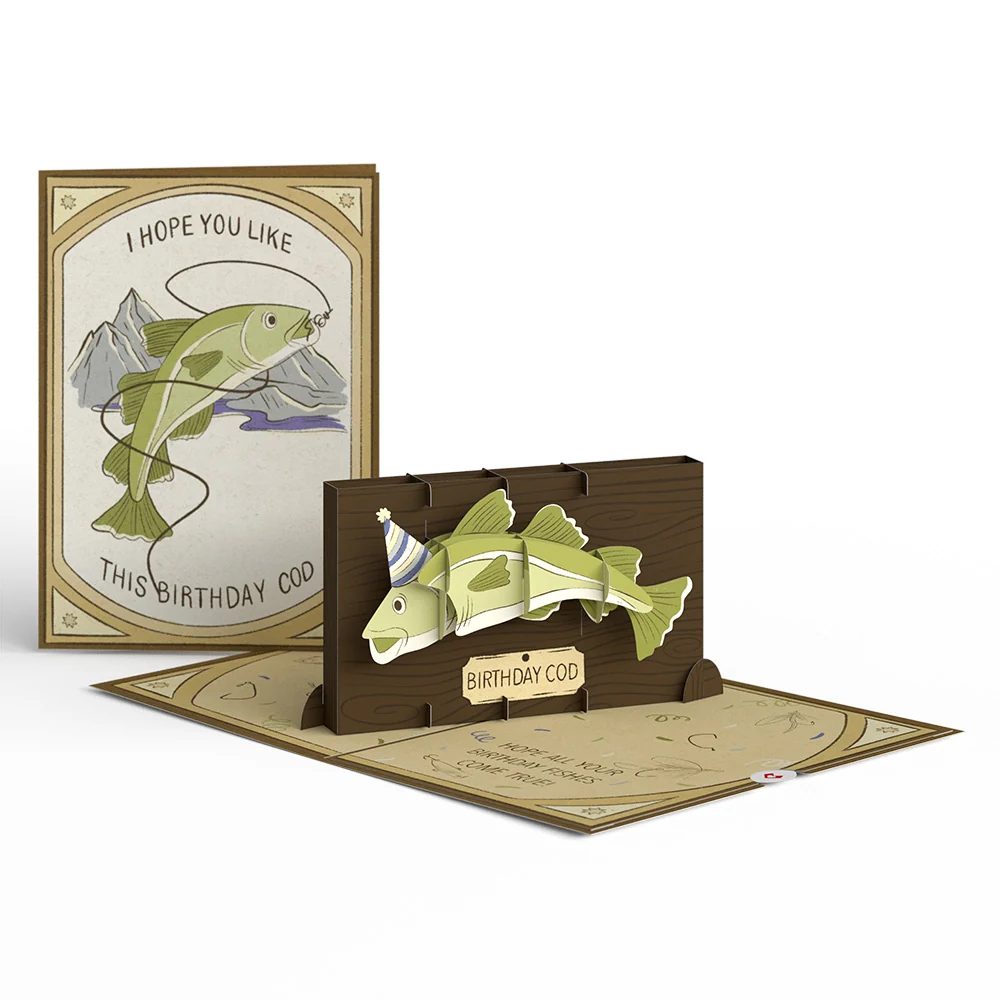 Lovepop Birthday Cod Pop-Up Card & Bouquet Bundle - Image 2