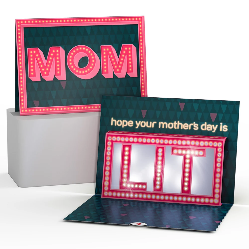 Lovepop Hope Your Mother's Day Is Lit Light-Up Pop-Up Card - Image 3