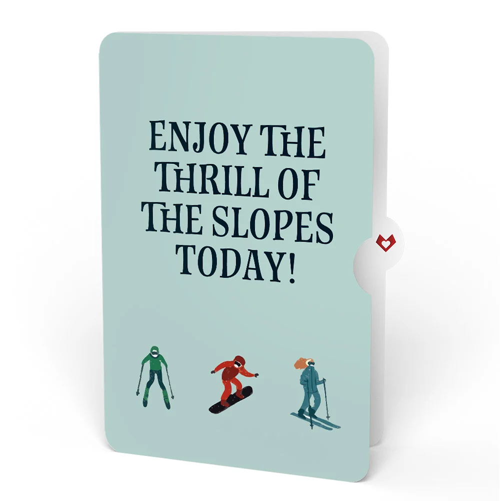 Lovepop Mountain Ski Adventure Winter Pop-Up Card and Sentiment Set Cream - Image 4