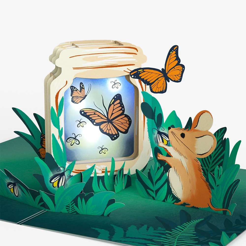 Lovepop Thinking of You Butterfly Jar Light-Up Pop-Up Card and Grandparents Day Sentiment Set - Image 3