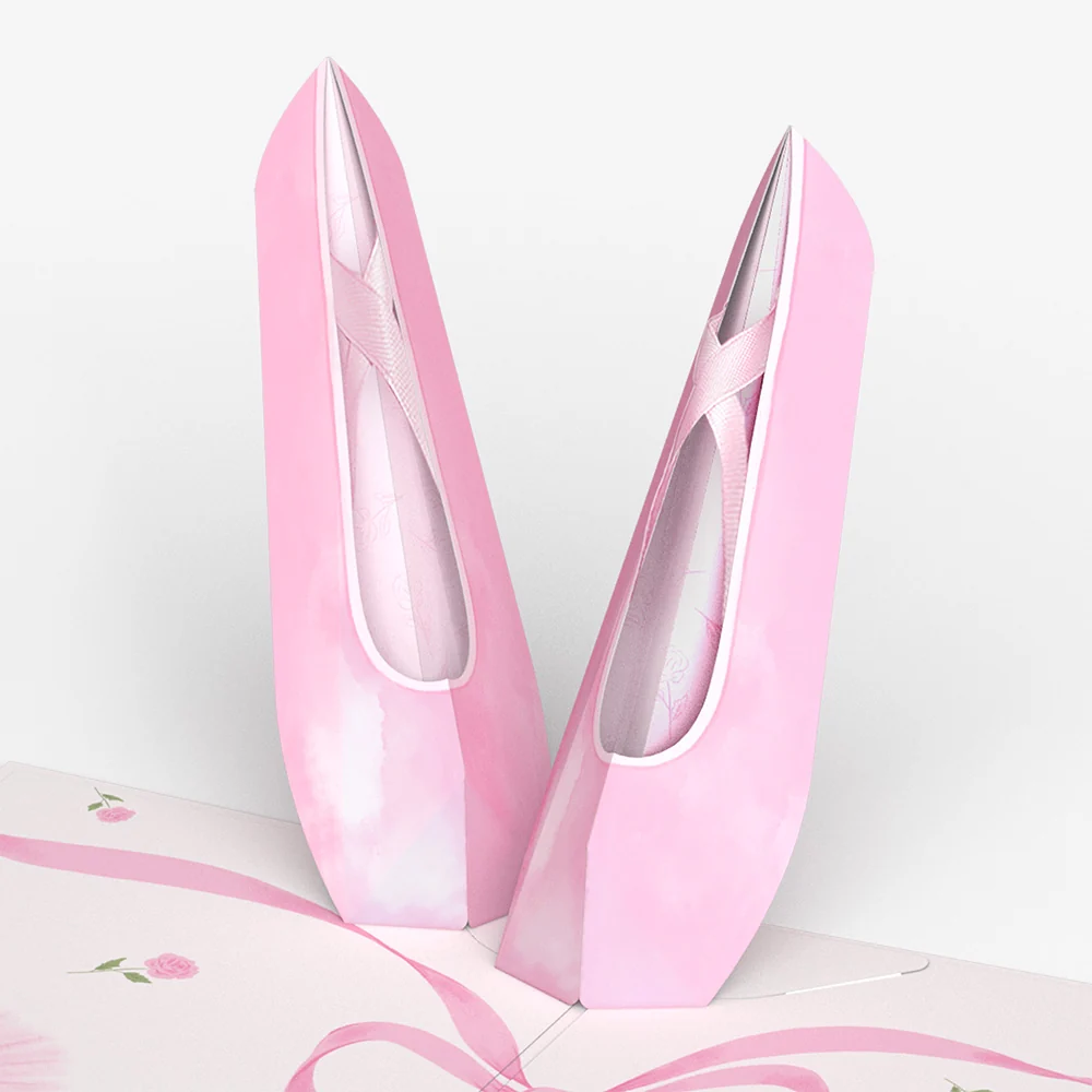 Lovepop Ballet Slippers Birthday Pop-Up Card and Sentiment Set - Image 3