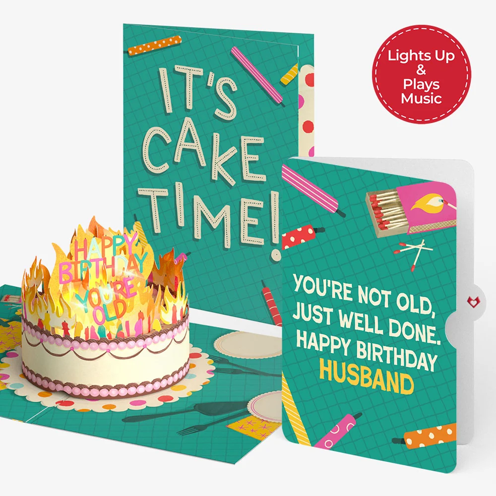 Lovepop Too Many Candles Birthday Music and Lights Pop-Up Card and Sentiment Set for Husband