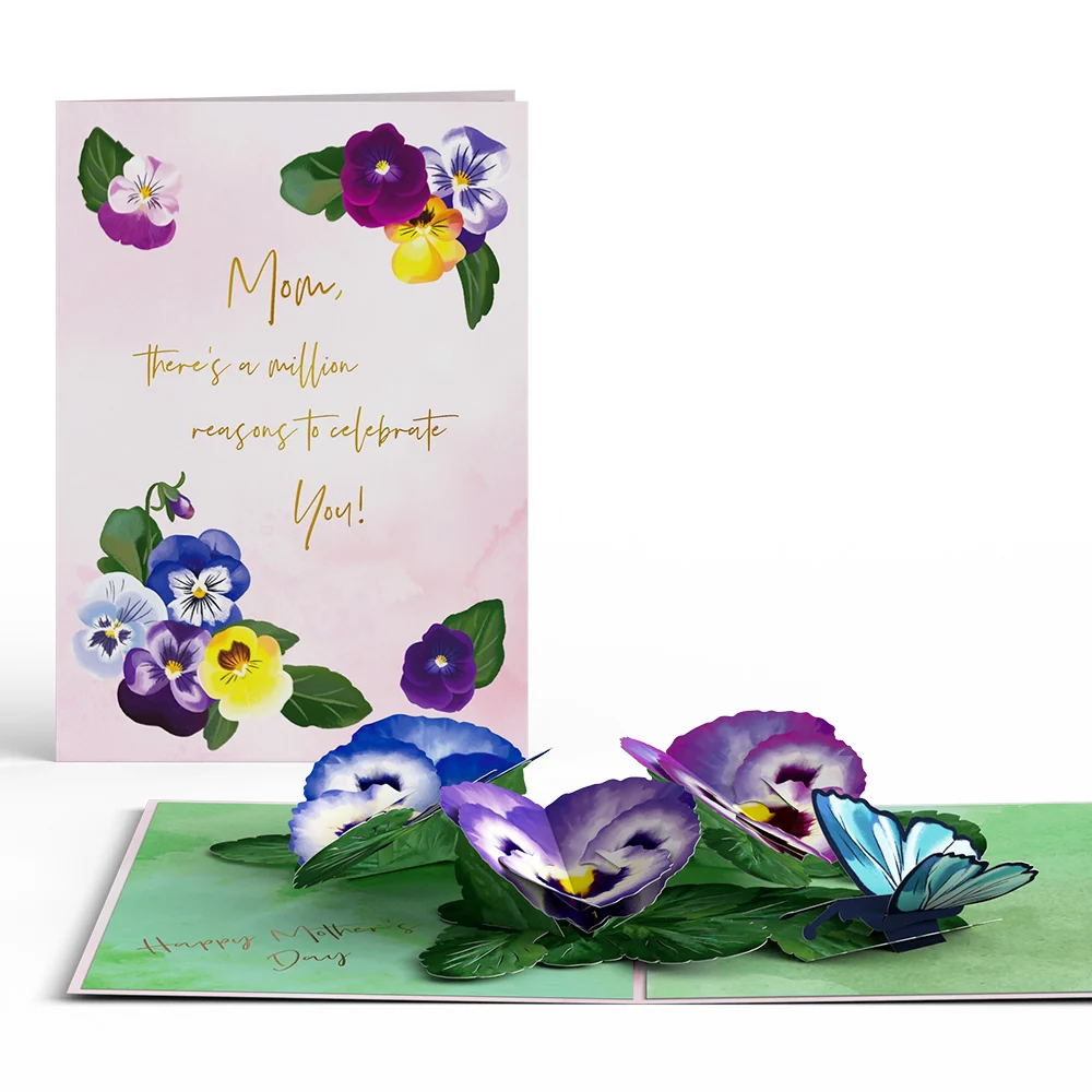 Lovepop Mother’s Day Pansies Pop-Up Card