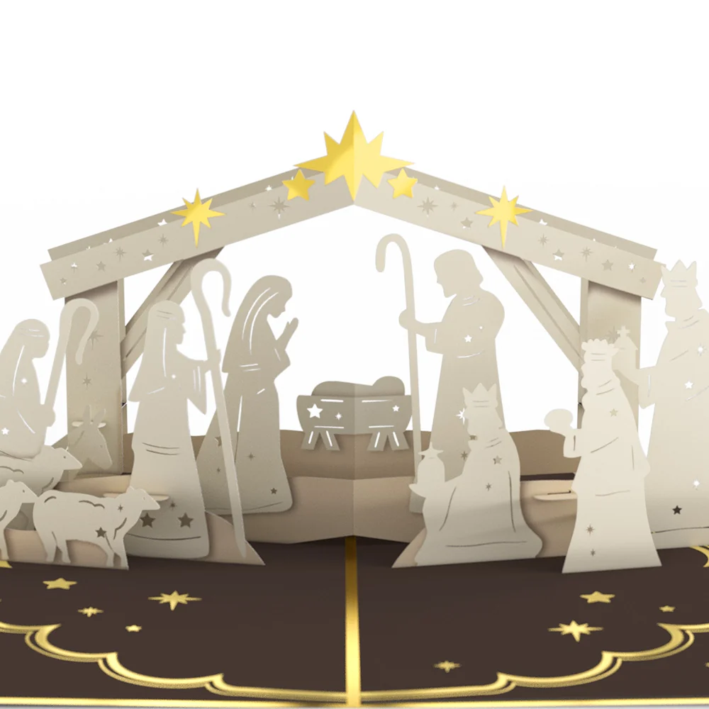 Lovepop Elegant Nativity Pop-Up Card - Image 2