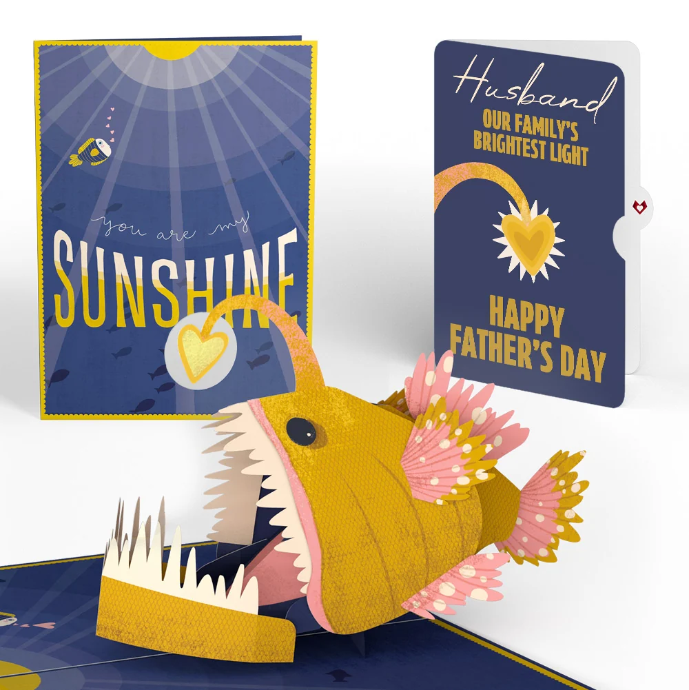 Lovepop You Are My Sunshine Anglerfish Father’s Day Pop-Up Card and Sentiment Set for Husband