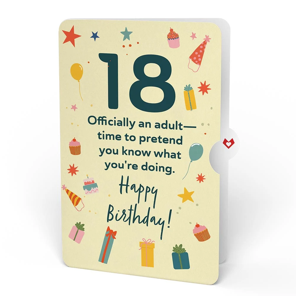 Lovepop Whimsical 18th Birthday Cake Slice Pop-Up Card and Sentiment Set Candle - Image 4